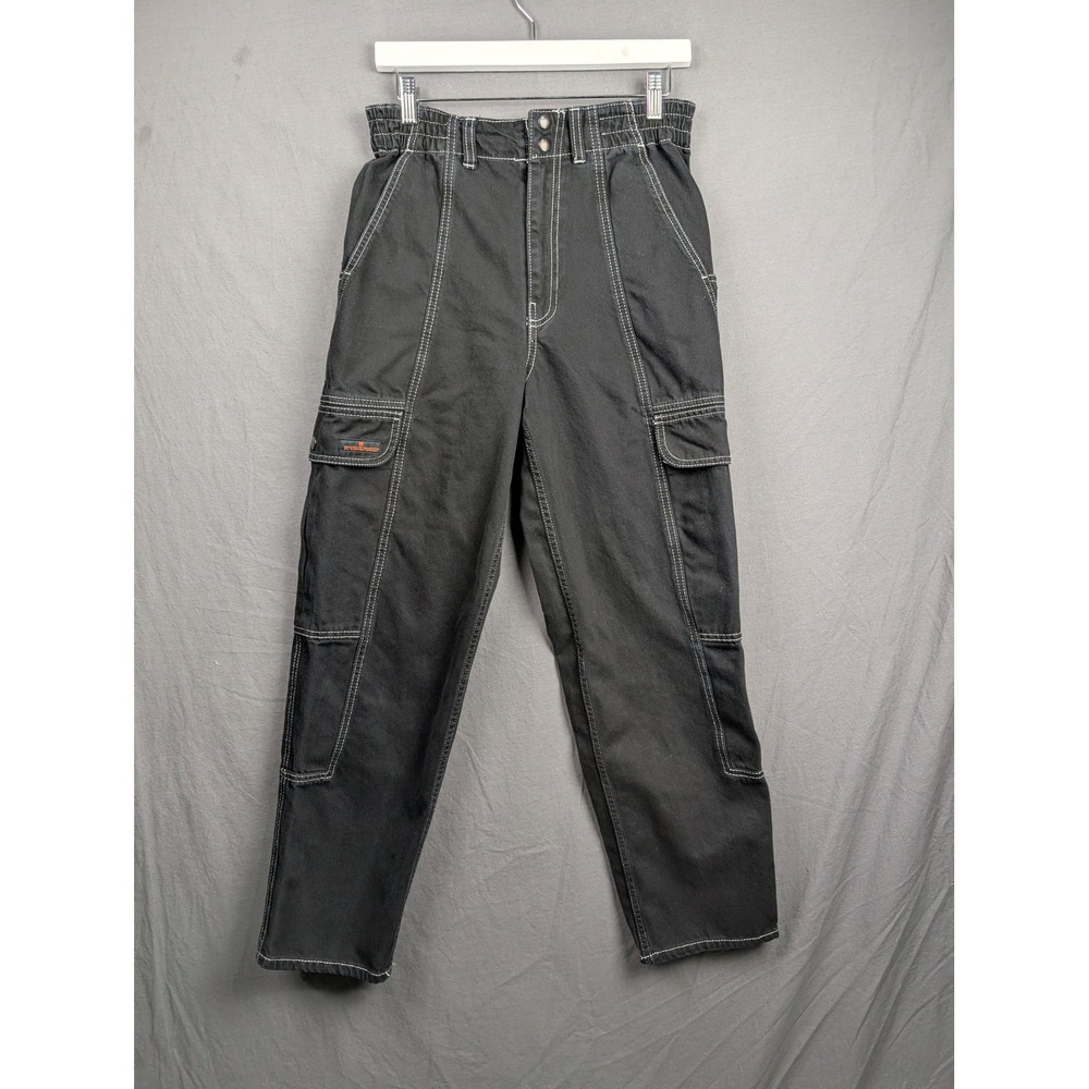 BDG Urban Outfitters Relaxed Skate Jean Black Contrast Stitch Cargo Pants‎ 26